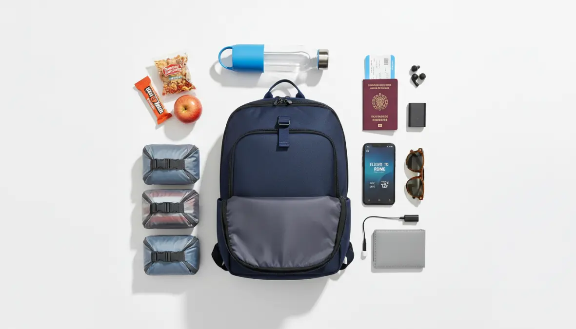 Smart packing for budget airline travel with carry-on baggage to avoid fees