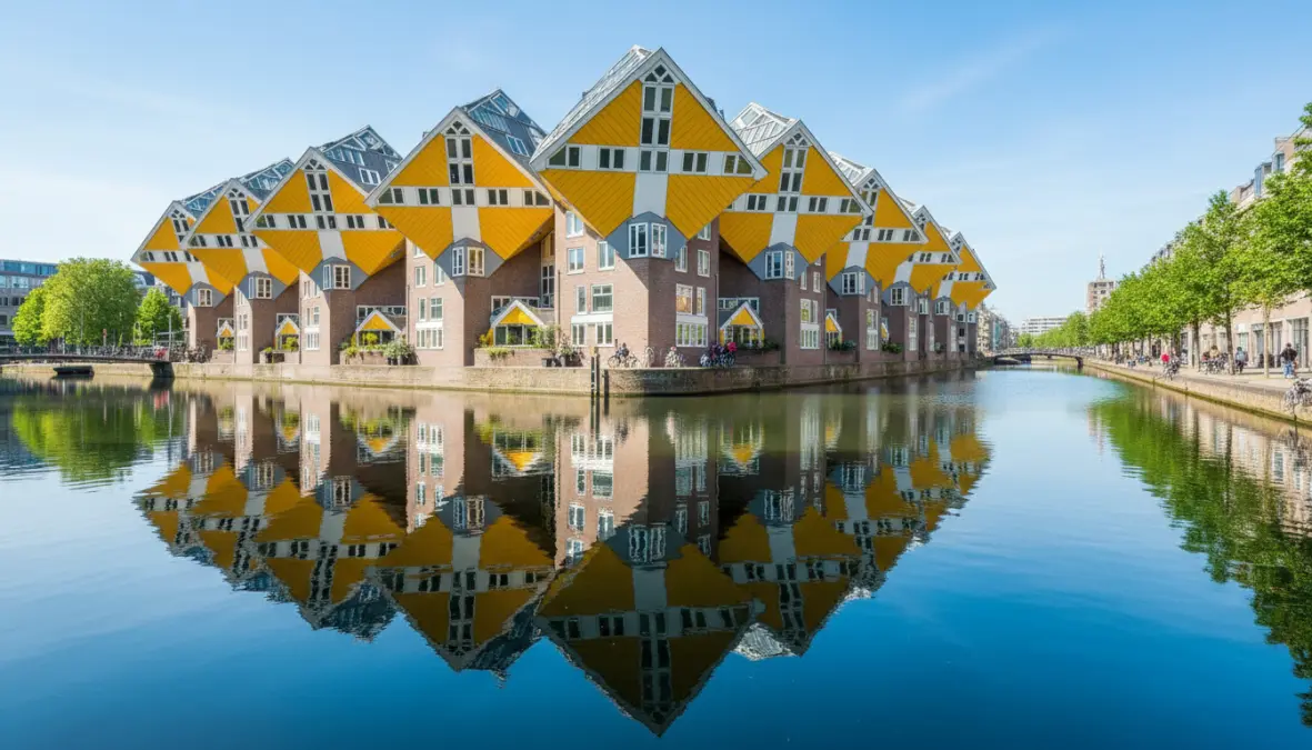 Rotterdam's contemporary cube houses exemplifying European design cities architecture