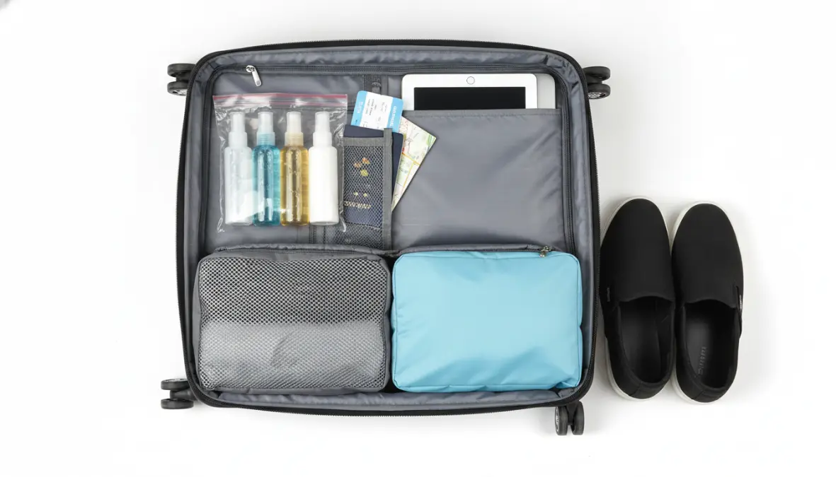 Smart packing strategies for European airport security screening with organized hand luggage