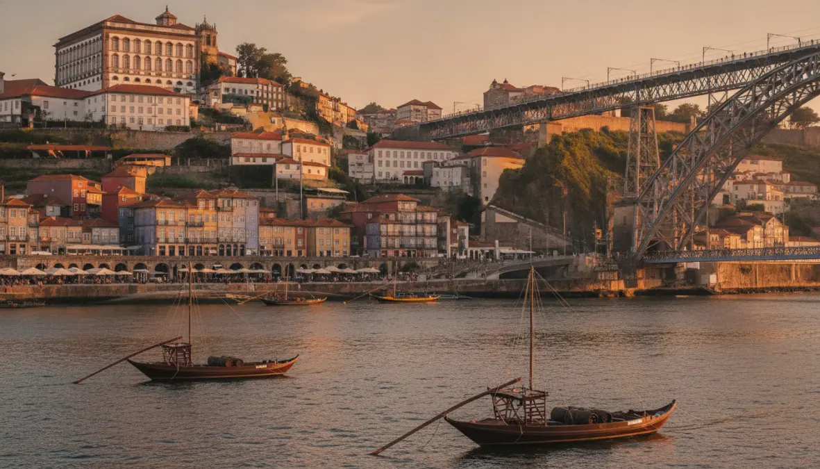 Scenic riverside view of Porto Portugal showing affordable accommodation and attractions for weekend getaways in Europe