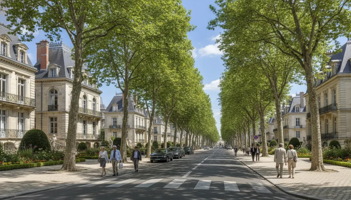Famous Avenue de Champagne in Épernay featuring prestigious champagne houses and elegant architecture