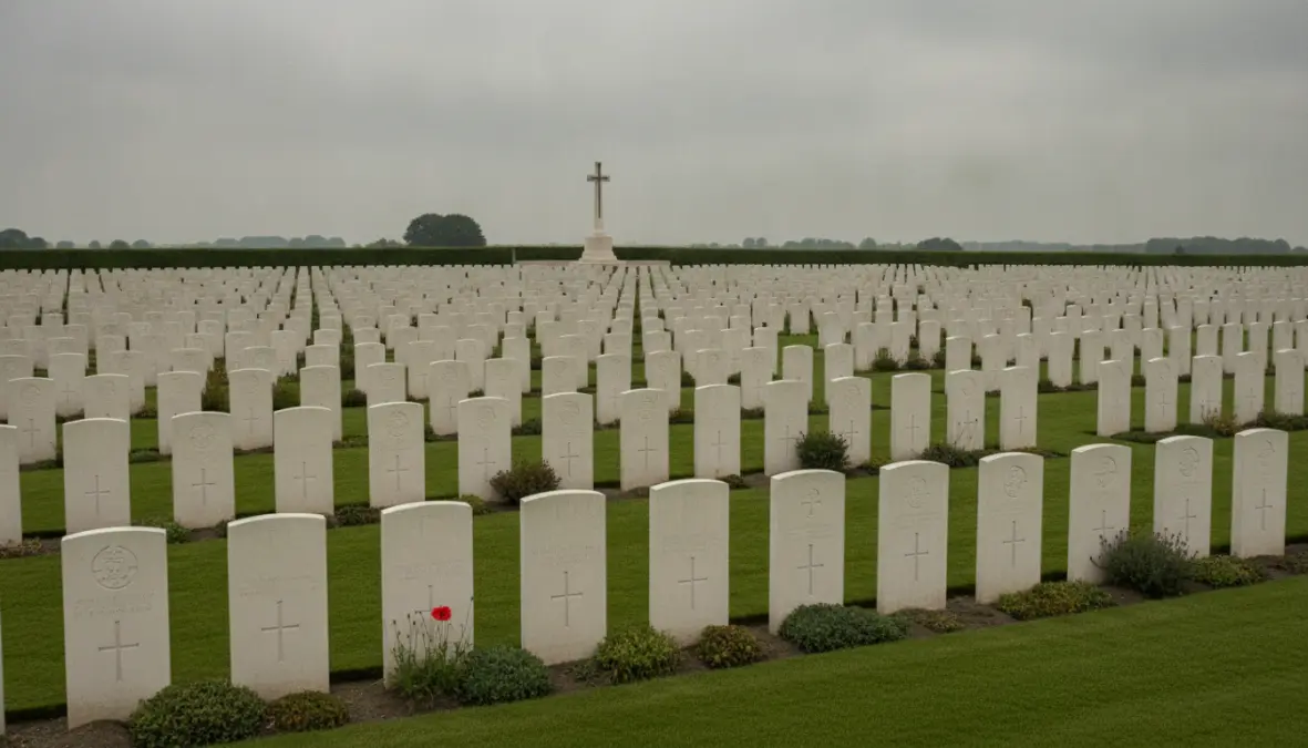 Cimitero di Tyne Cot nei Flanders Fields, tappa essenziale per un flanders fields from bruges tour