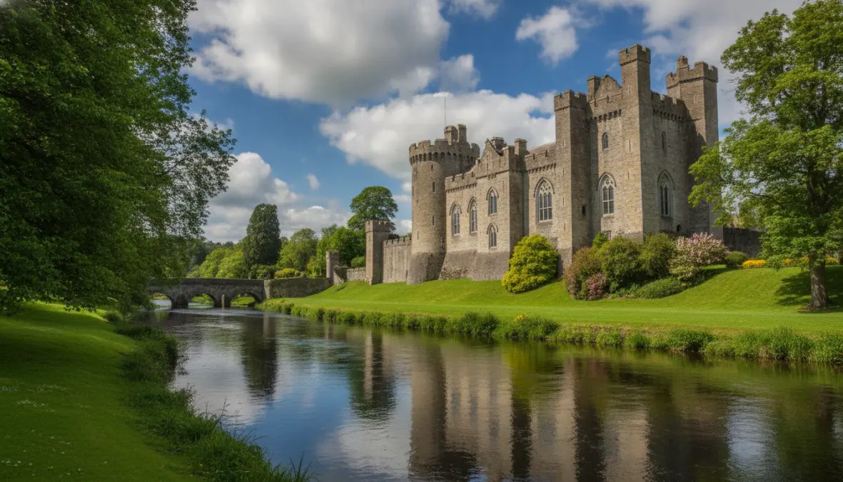 Historic Kilkenny Castle Ireland, medieval fortress accessible on castle tours from Dublin