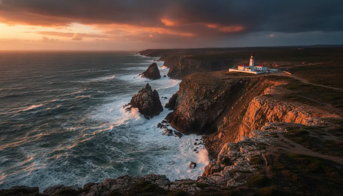 Cabo da Roca cliffs on Atlantic coast Portugal, spectacular day trip destination near Lisbon