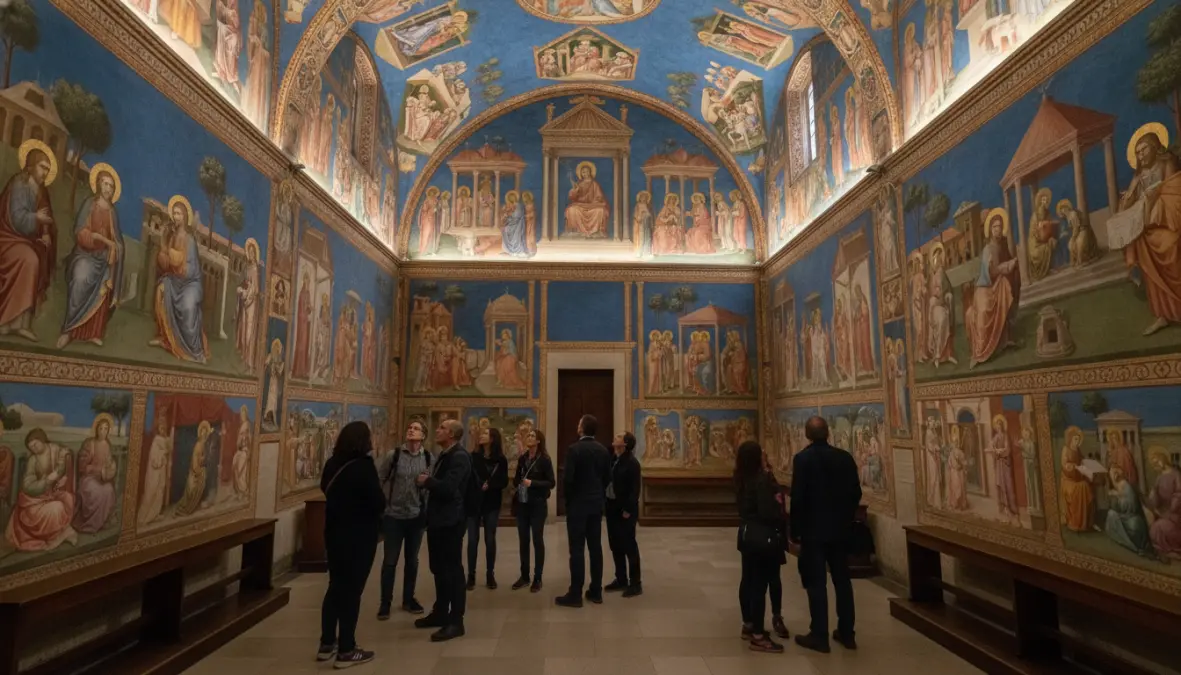 Giotto frescoes in Scrovegni Chapel Padua, must-see on Padua day trip from Venice