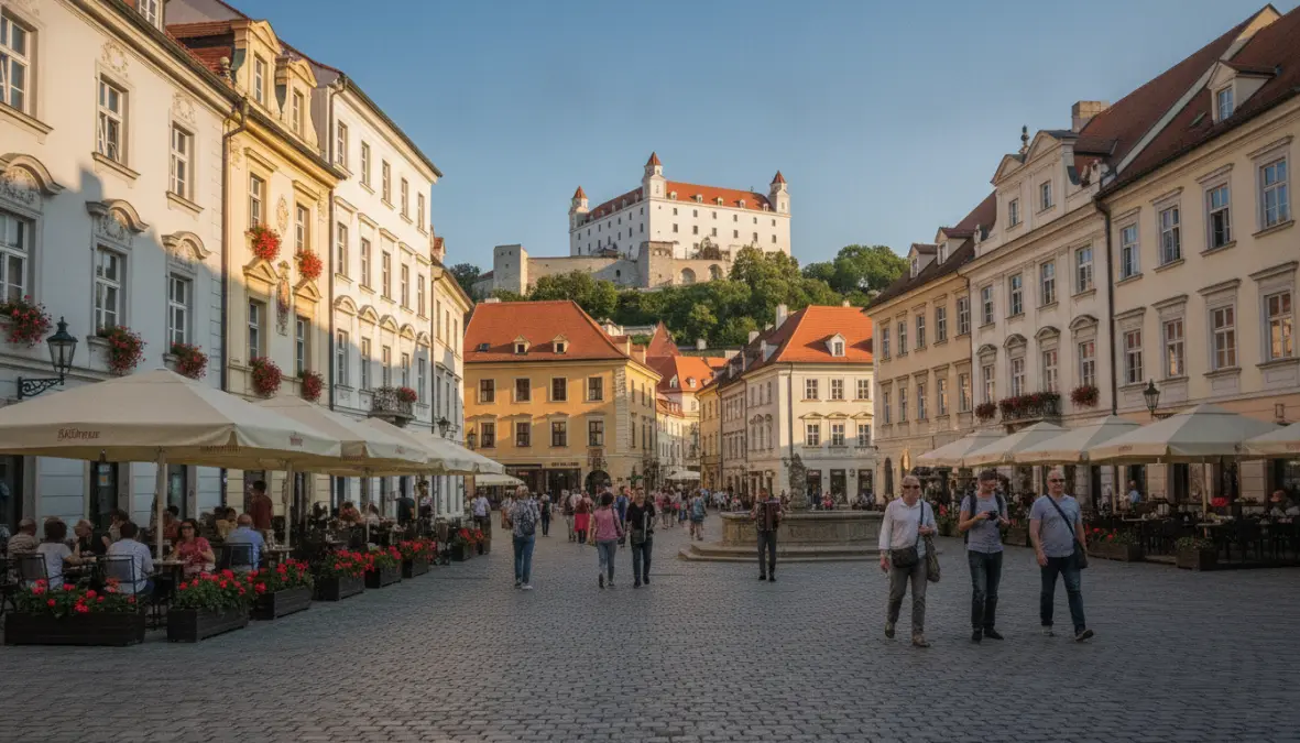 Bratislava Old Town historic center - underrated Danube river city perfect for weekend breaks
