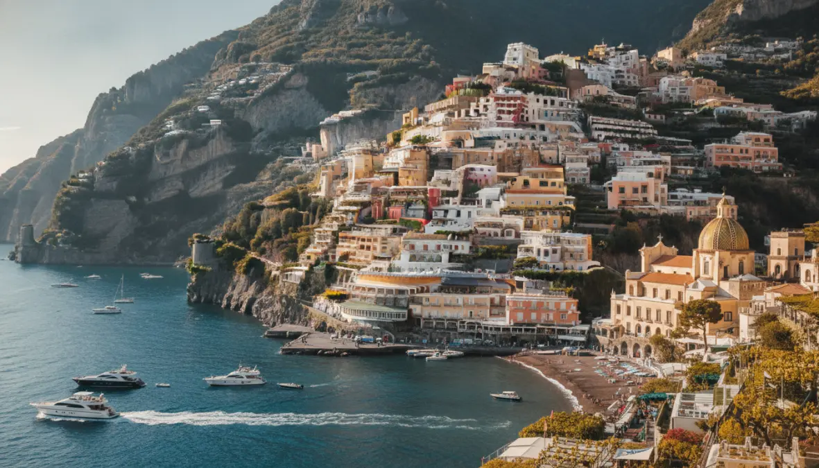 Amalfi Coast weekend getaway in Positano with dramatic clifftop Mediterranean architecture