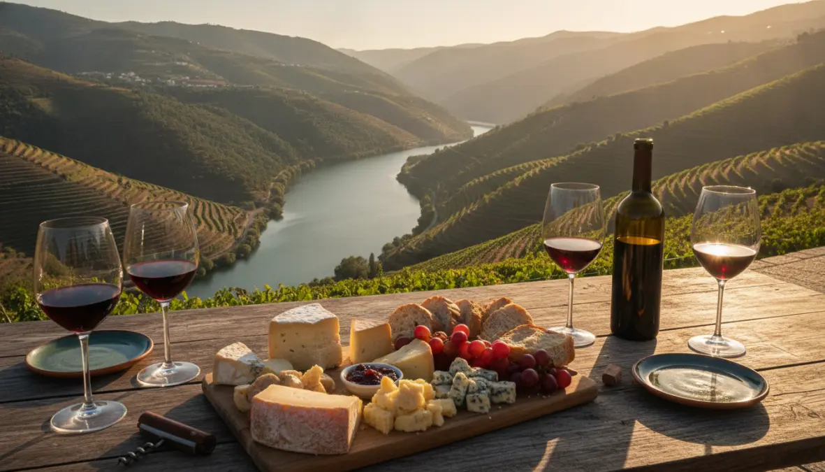 Wine tasting weekend in Douro Valley with panoramic vineyard views
