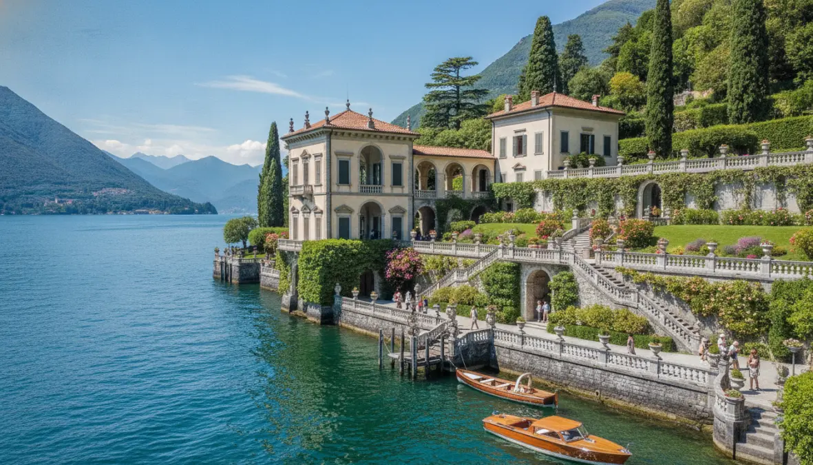 Villa del Balbianello gardens on Lake Como villa tour