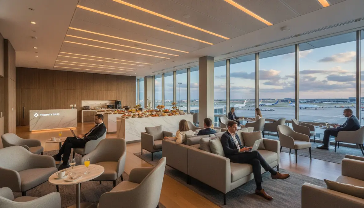 Airport lounge access benefit from Europe travel rewards credit cards