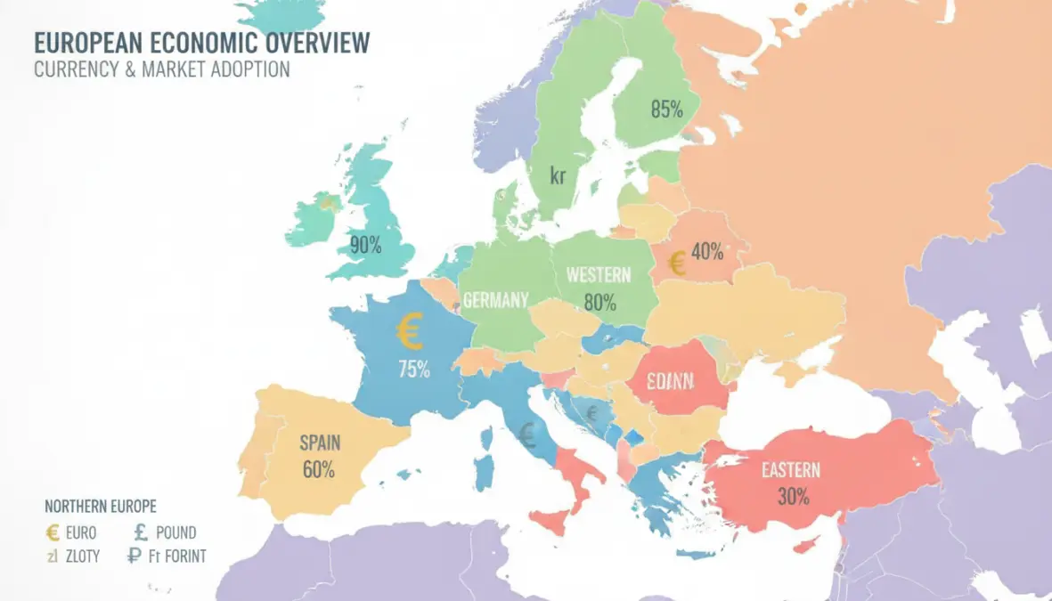 European tipping customs map showing gratuity percentages by country