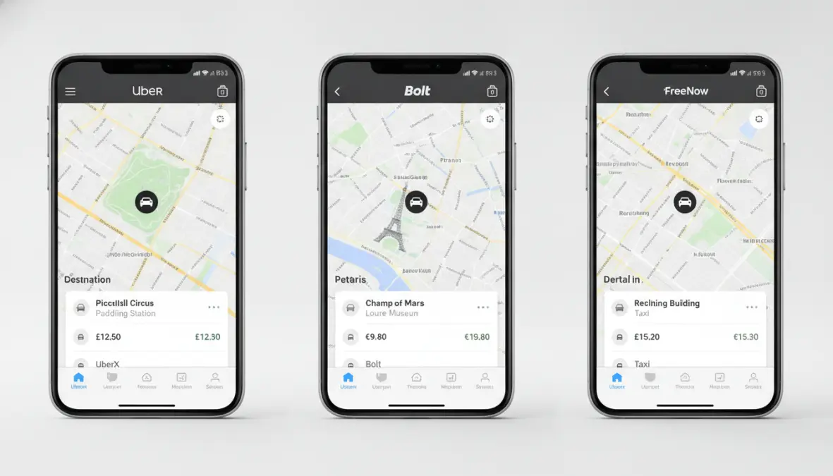 Comparison of Uber alternatives and taxi apps available in European cities