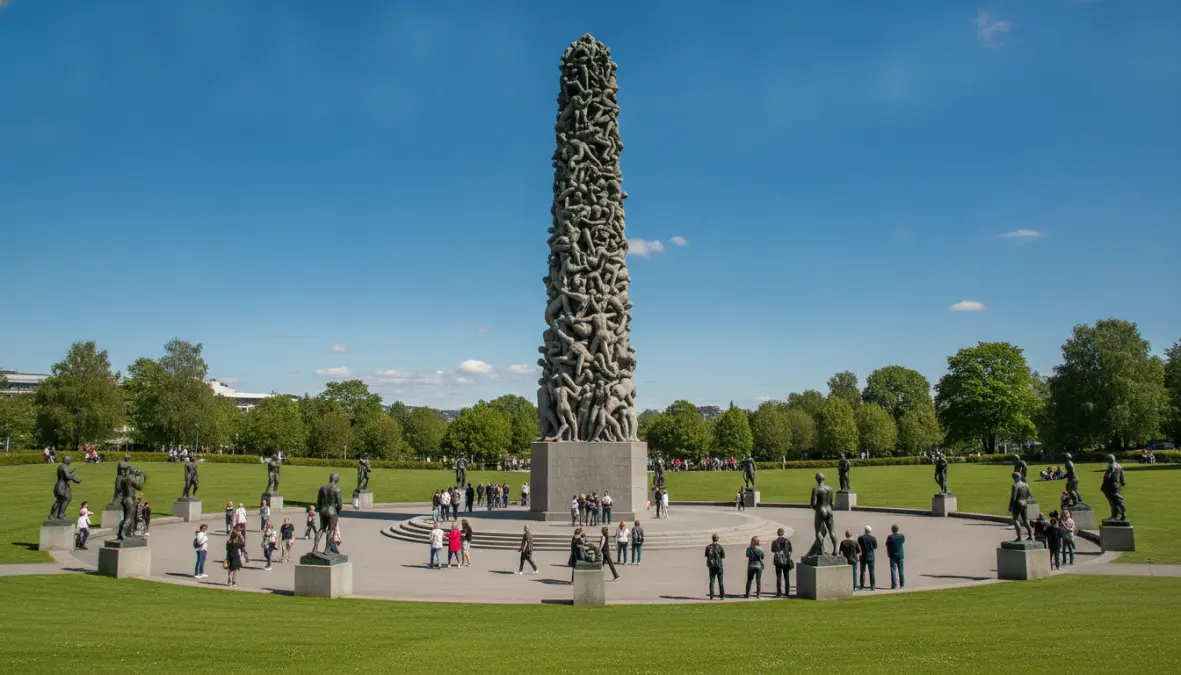 Vigeland Sculpture Park Monolith, top Oslo highlight for one day visitors