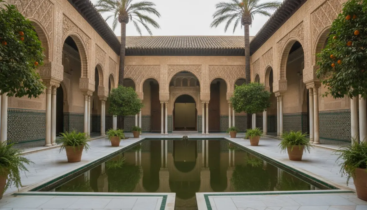 Real Alcázar of Seville interior courtyard with Moorish architecture, must-see on Seville 2 day itinerary