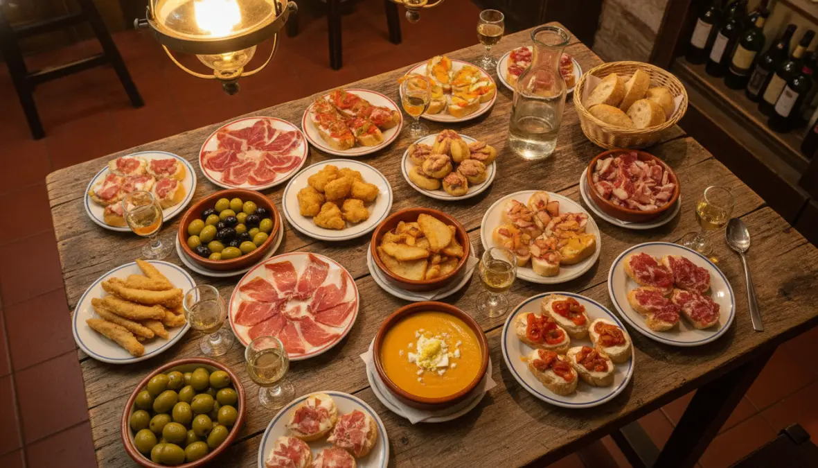 Traditional Spanish tapas in Seville, essential experience for weekend in Seville