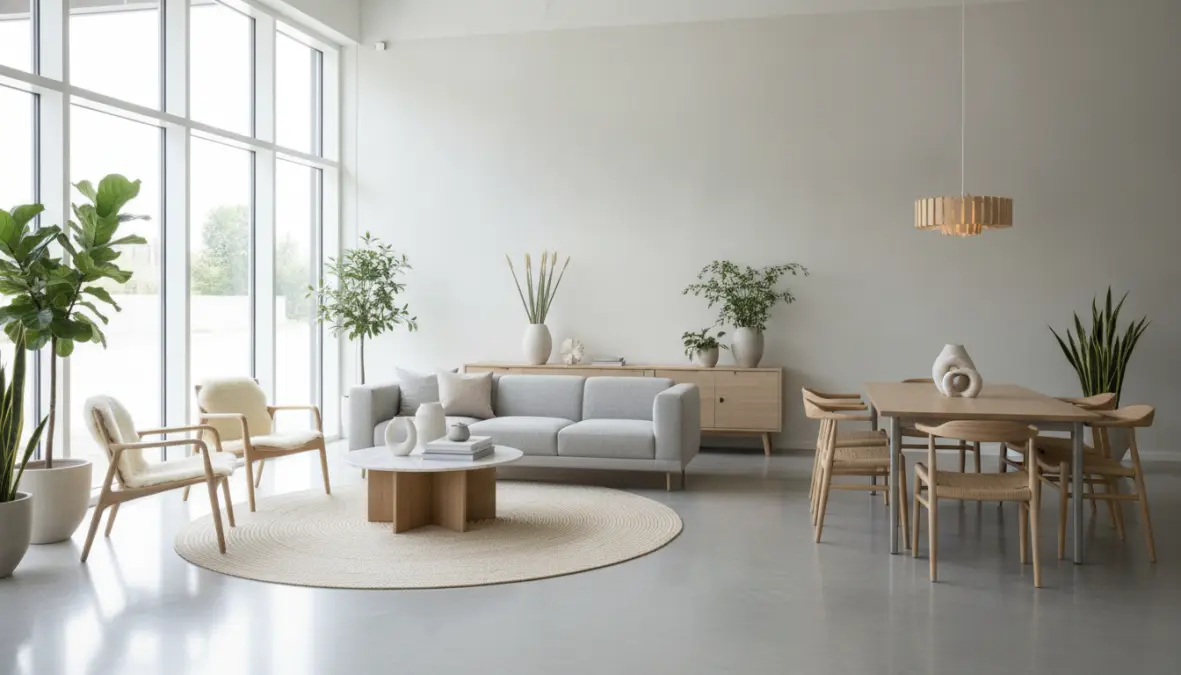 Swedish design district showroom featuring Scandinavian furniture and decor